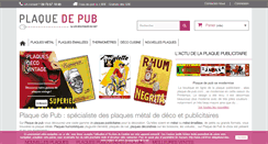 Desktop Screenshot of plaque-de-pub.com
